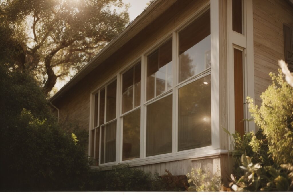 Oakland home interior with low-E window film blocking sunlight