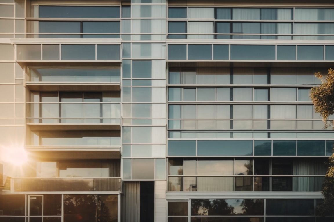 Modern home in Oakland with decorative window film, UV protection, sunlight filtering through