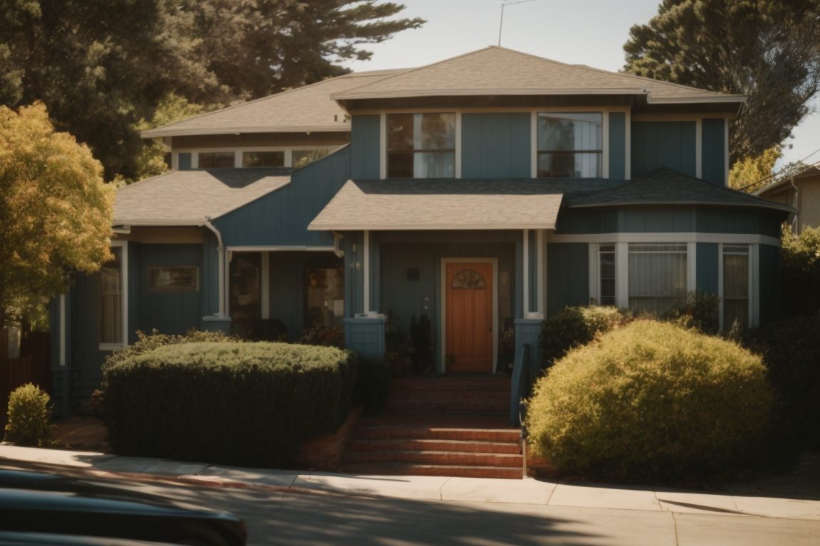 Oakland home with tinted windows, reducing sun glare