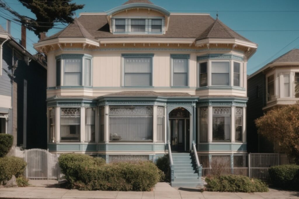 Victorian house in Oakland with frosted window film installation