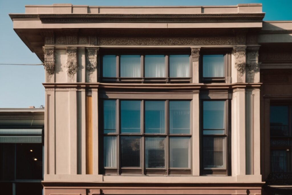 Historical Oakland building with heat reduction window film