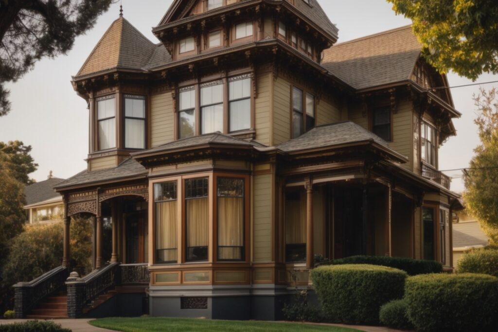 Victorian home exterior with climate control window film in Oakland